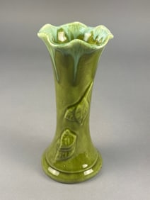 Camark Pottery Calla Lily Leaf Green Vase