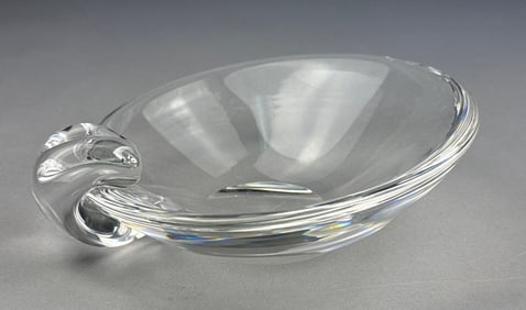 Steuben Crystal Glass Sloping Bowl Ashtray