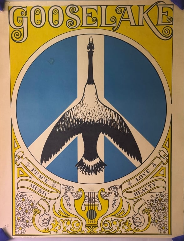 Vintage Peace Poster, 'Gooselake' Design by Bert N (1 of 10)