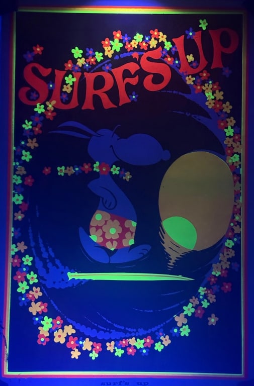 Vintage Original Snoopy 'Surf's Up' Blacklight Pos (1 of 10)