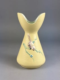Hull Pottery 'Serenade' Yellow Vase with Birds, Mo