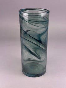 A Whitefriars Art Glass Cylindrical Streaky Vessel