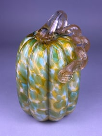A Contemporary Decorative Blown Glass Pumpkin