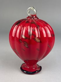 LaElvish Garden Hand Blown Glass Hummingbird Feede