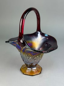 Indiana Glass 'Heirloom Sunset' Carnival Glass Bas
