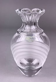 A German Mikasa Full Lead Crystal Vase with Froste