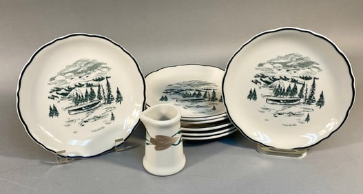A Collection of Syracuse China 'Cabin Wildlife' Di