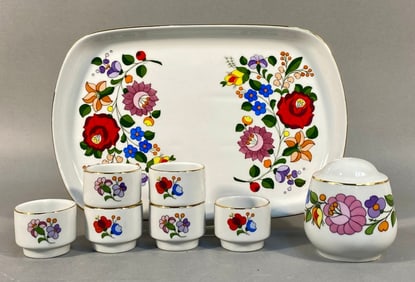 A Collection of Kalocsa and Holl?h?za Hand-Painted