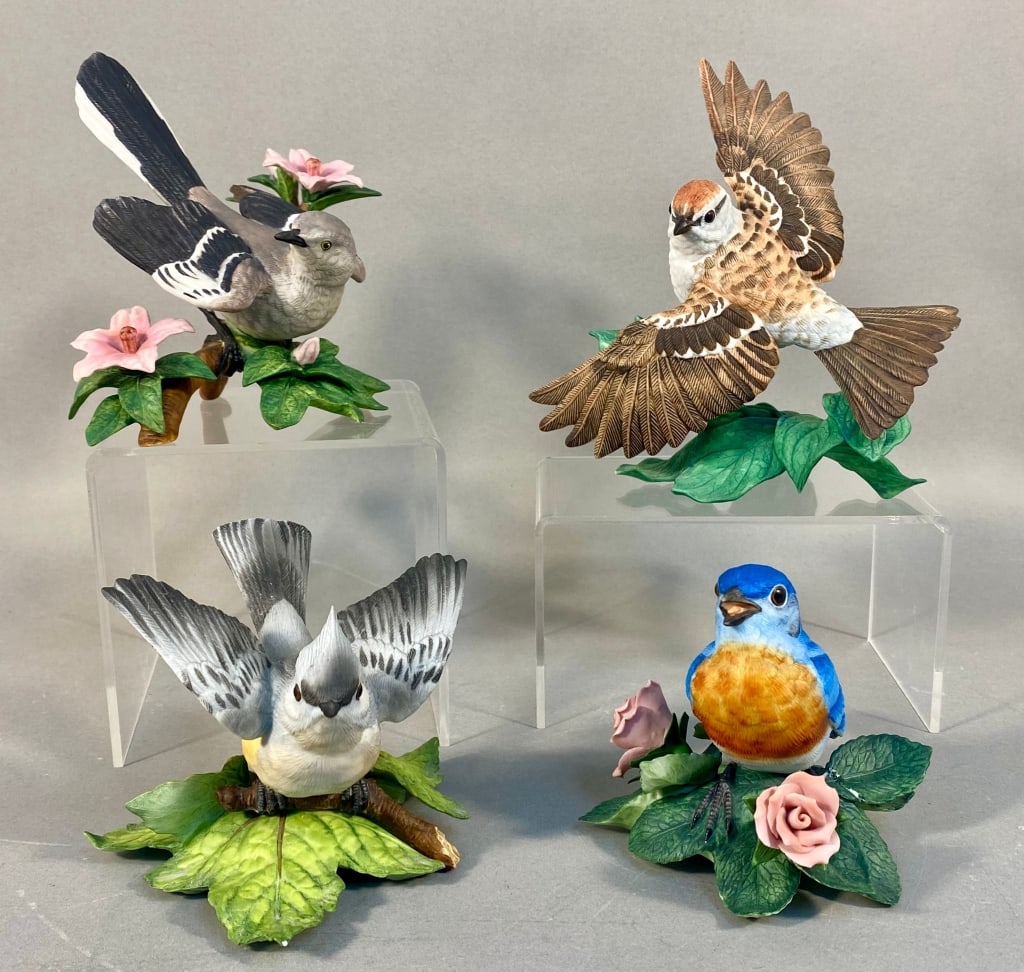 Four Lenox Garden Birds Fine Porcelain Figurines: (1 of 8)