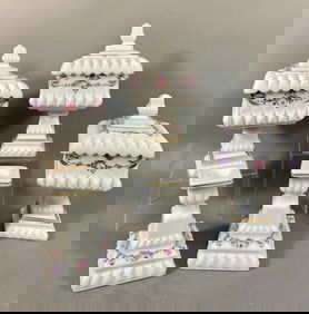 A Collection of Westmoreland Hand-Decorated Milk G