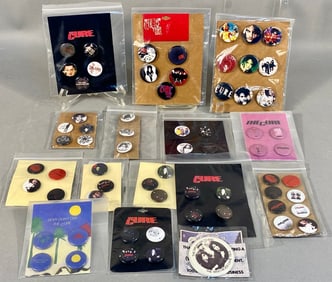 A Large Collection of The Cure Goth Rock Pin-Back