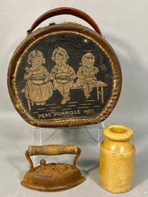 An Antique Child's 'Peas Porridge Hot' Carry Case,