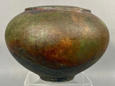Mayfield Raku Ceramic Vessel, Dated 1993