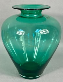 A Contemporary Italian Emerald Green Blown Glass V