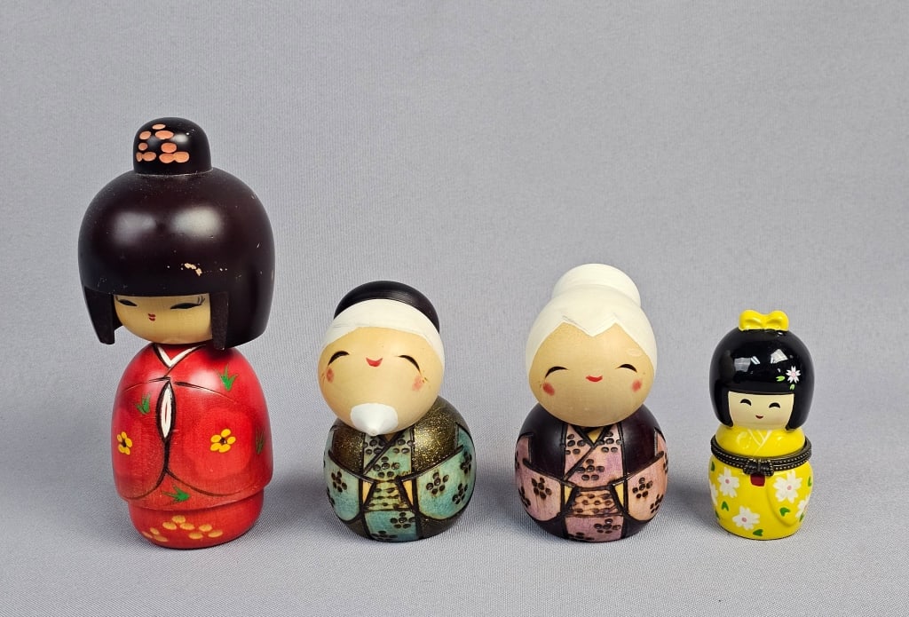 A Collection of Japanese Kokeshi Dolls and a Trink (1 of 12)