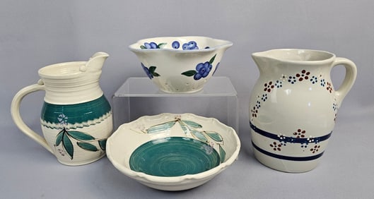 A Collection of Hartstone Pottery, Roseville, and