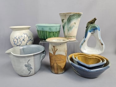 A Collection of Seven Contemporary Studio Pottery