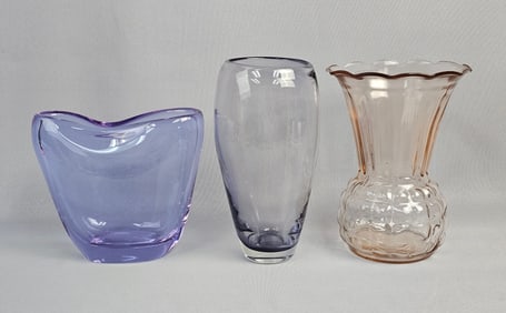 Three Glass Vases