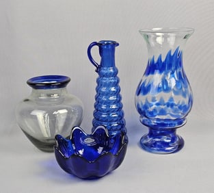 A Group of Decorative Art Glass, including a Blenk