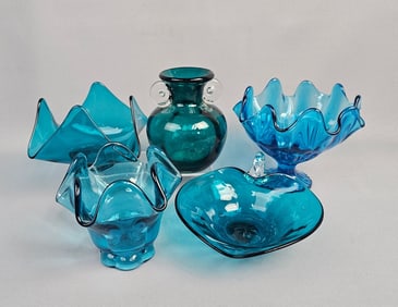 A Collection of Five Viking Art Glass Objects