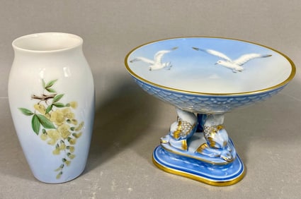 A Pair of Bing and Gr?ndahl Porcelain Items