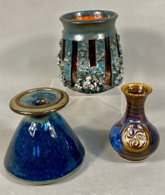 Three Pieces of Modern Studio Pottery, including G