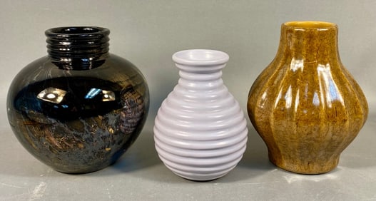 Three Haeger Ceramic Vases, Dated 1998 and 2004