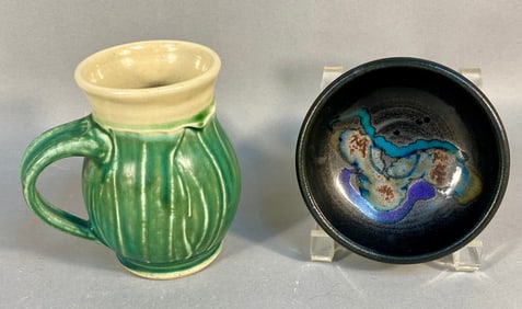 A Pair of Contemporary Glazed Stoneware Pottery Pi