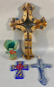 A Collection of Decorative Crosses, including an A