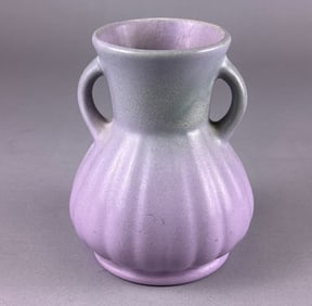 RumRill Pottery Two-Tone Handled Vase Model 320