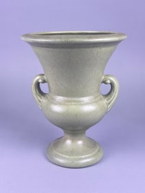 Haeger Mid-Century Modern Matte Green Urn Vase