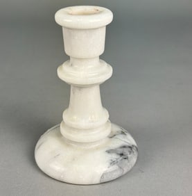 A Vermont Marble Baluster-Form Candlestick