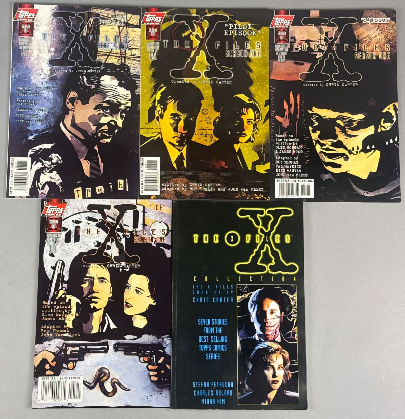 A Collection of 5 Topps Comics The X-Files Season One Adaptations and Trade Paperback (1 of 8)
