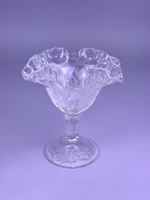 Fostoria Clear Pressed Glass Inverted Strawberry Compote Dish