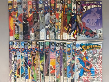 Action Comics & Adventures of Superman Comics Lot 1991