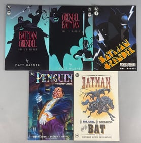 A Collection of Five Batman Softcover Graphic Novels, including Batman / Grendel Series, from the