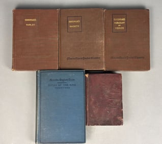 A Collection of Six Early 20th Century Educational Editions of Shakespeare and Tennyson