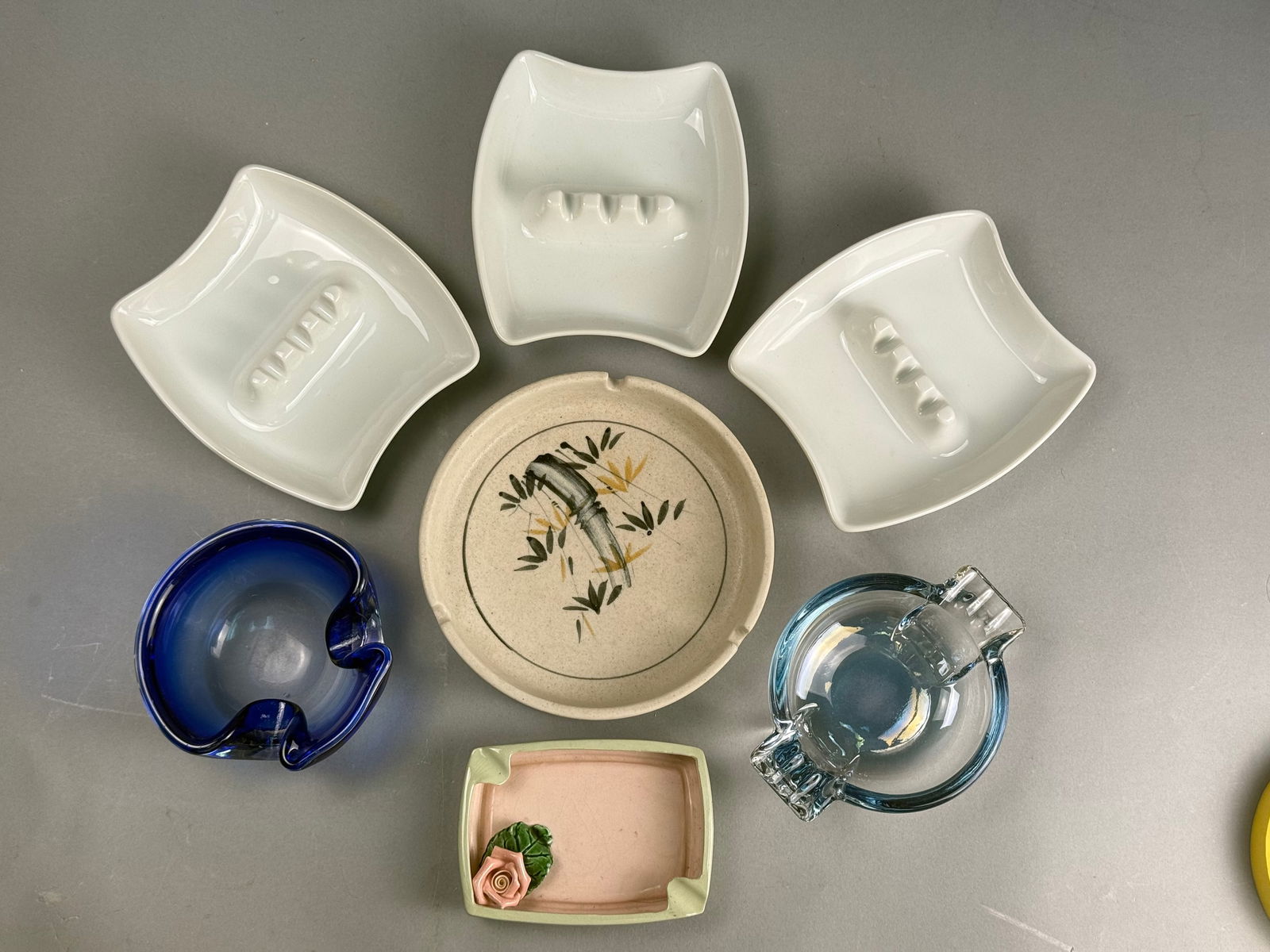 A Collection of Seven Diverse Vintage Ashtrays (1 of 8)