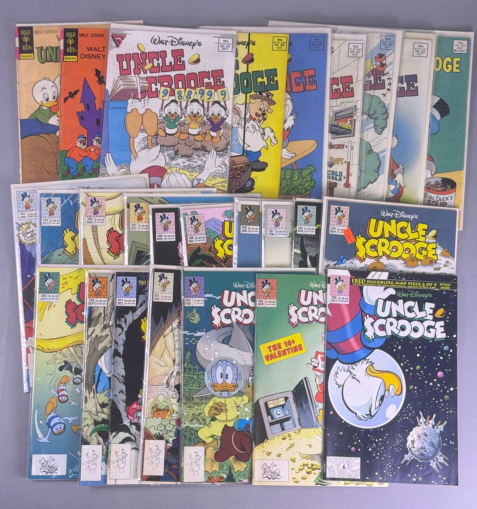 A Collection of Walt Disney's Uncle Scrooge Comic Books, Gold Key and Gladstone Eras (1 of 9)