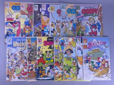 A Collection of Walt Disney Modern Era Comic Books Featuring Goofy and DuckTales