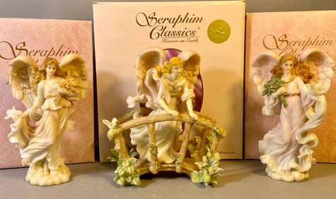 A Trio of Roman Seraphim Classics Angel Figurines