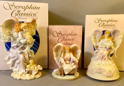 Three Seraphim Classics Angel Figurines by Roman, Inc.