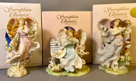 Three Roman Inc Seraphim Classics Heaven on Earth Angel Figurines
