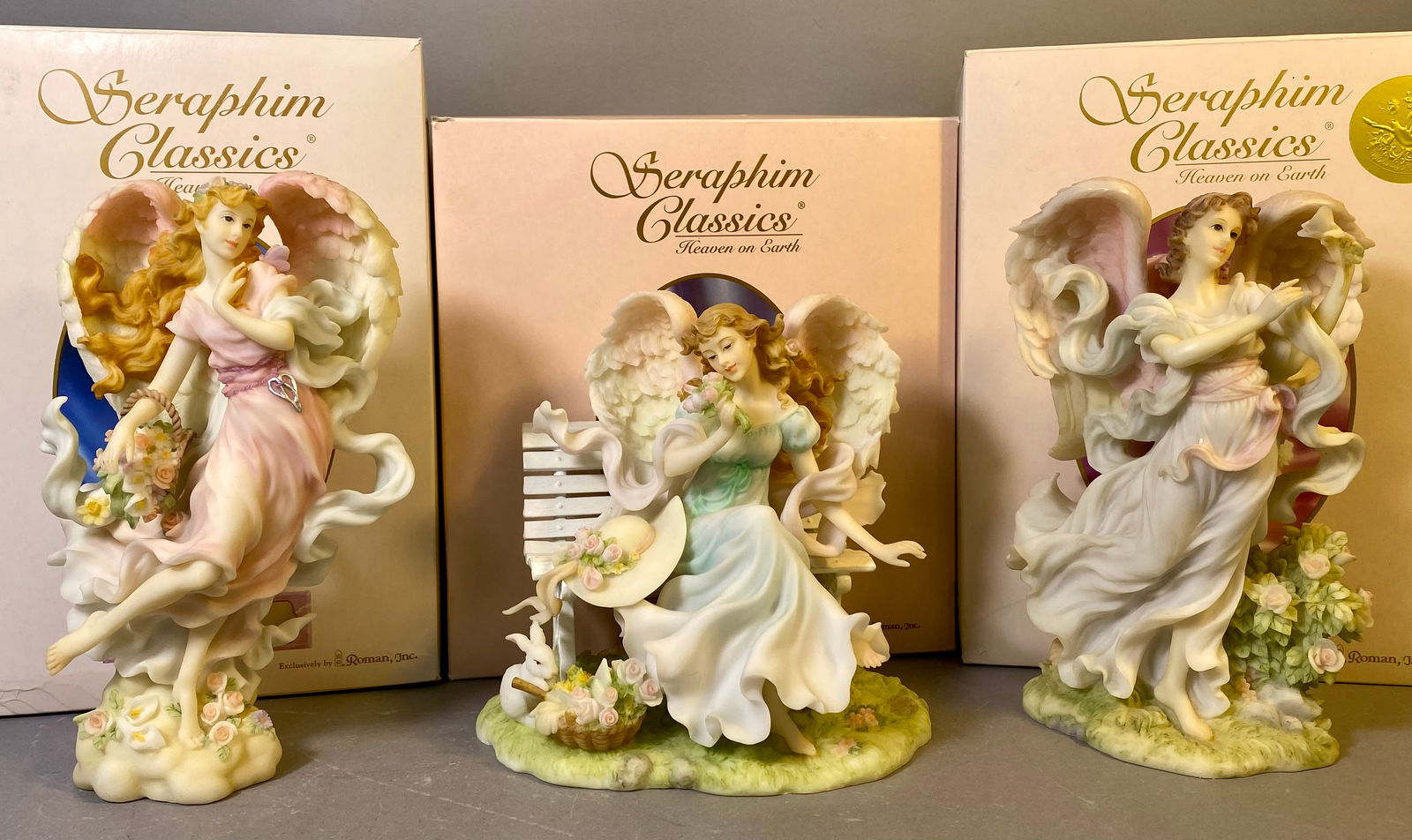 Three Roman Inc Seraphim Classics Heaven on Earth Angel Figurines (1 of 4)