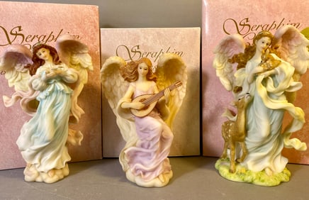 A Trio of Seraphim Classics Angel Figurines Monica Lydia and Lillian