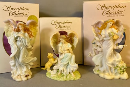 A Collection of Three Seraphim Classics Figurines including Claire Angel Friend