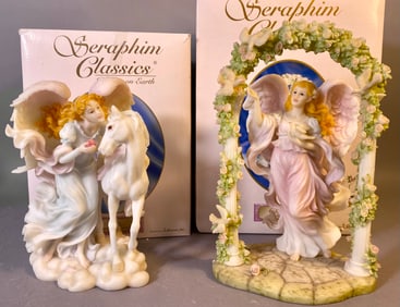 A Pair of Seraphim Classics Figurines by Roman, Inc.