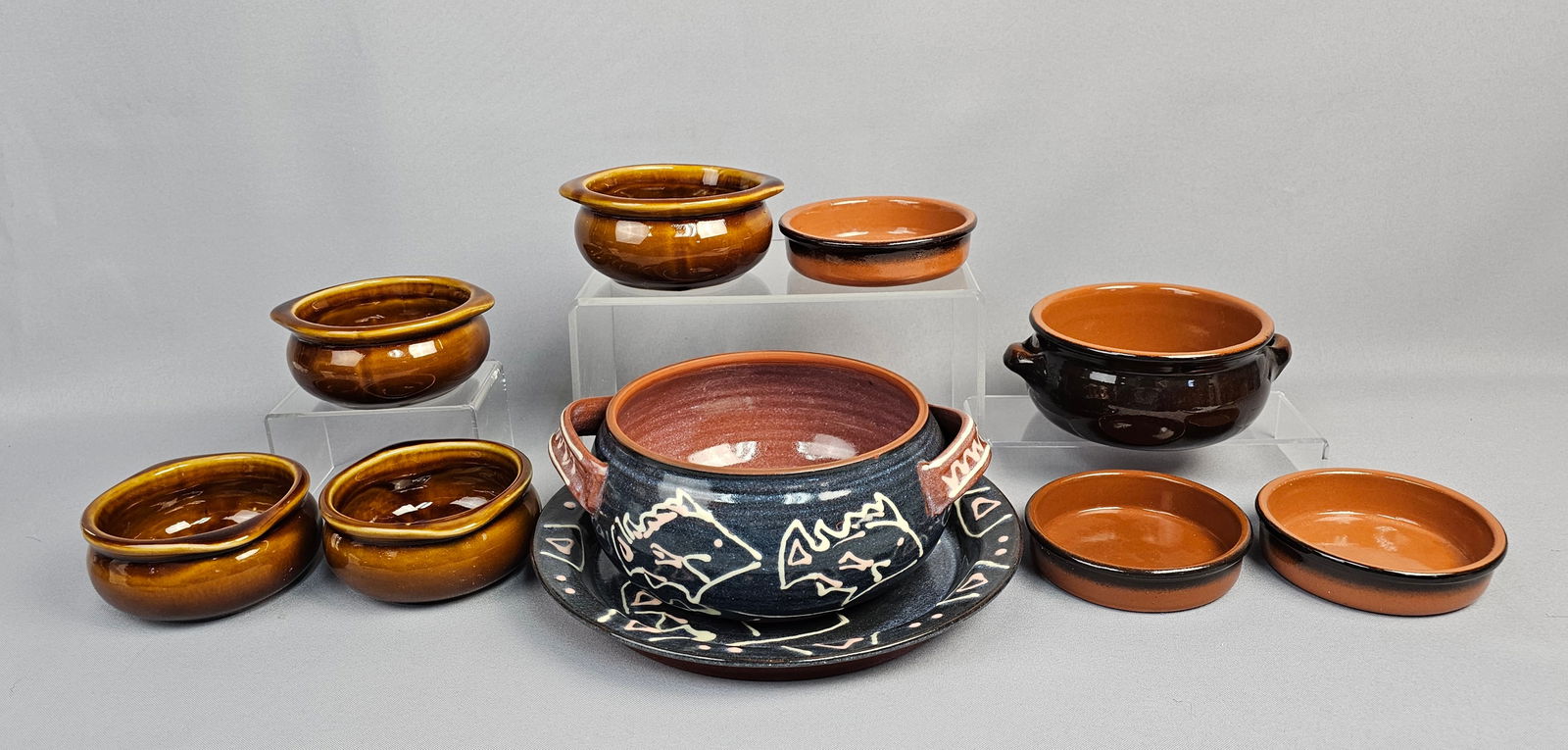 A Collection of 10 Pieces of Studio and Utility Earthenware, including Signed Schaefer Pottery (1 of 18)
