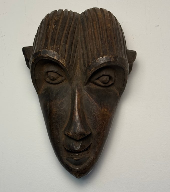 A Carved Wood African Tribal Mask (1 of 4)