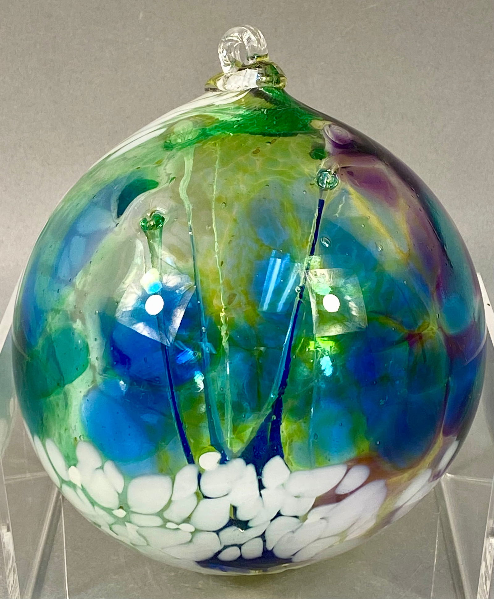 KITRAS Hand Blown Art Glass Tree of Enchantment Orb (1 of 4)